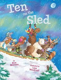  picture of book cover for book titled Ten on the Sled.